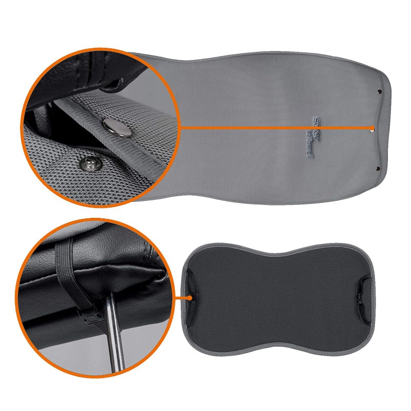 Sojoy IsoTowel Car Seat Cover,Microfiber Seat Towel,with Quick-Dry Material and Non-Slip Back,Car Seat Protection for All Workouts,All-Weather(Gray) - Image 5